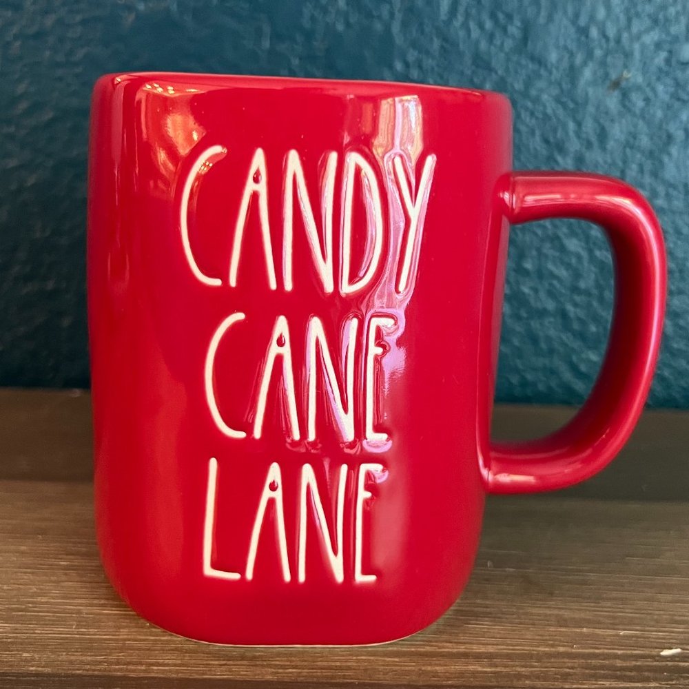 Rae Dunn "Candy Cane Lane" mug